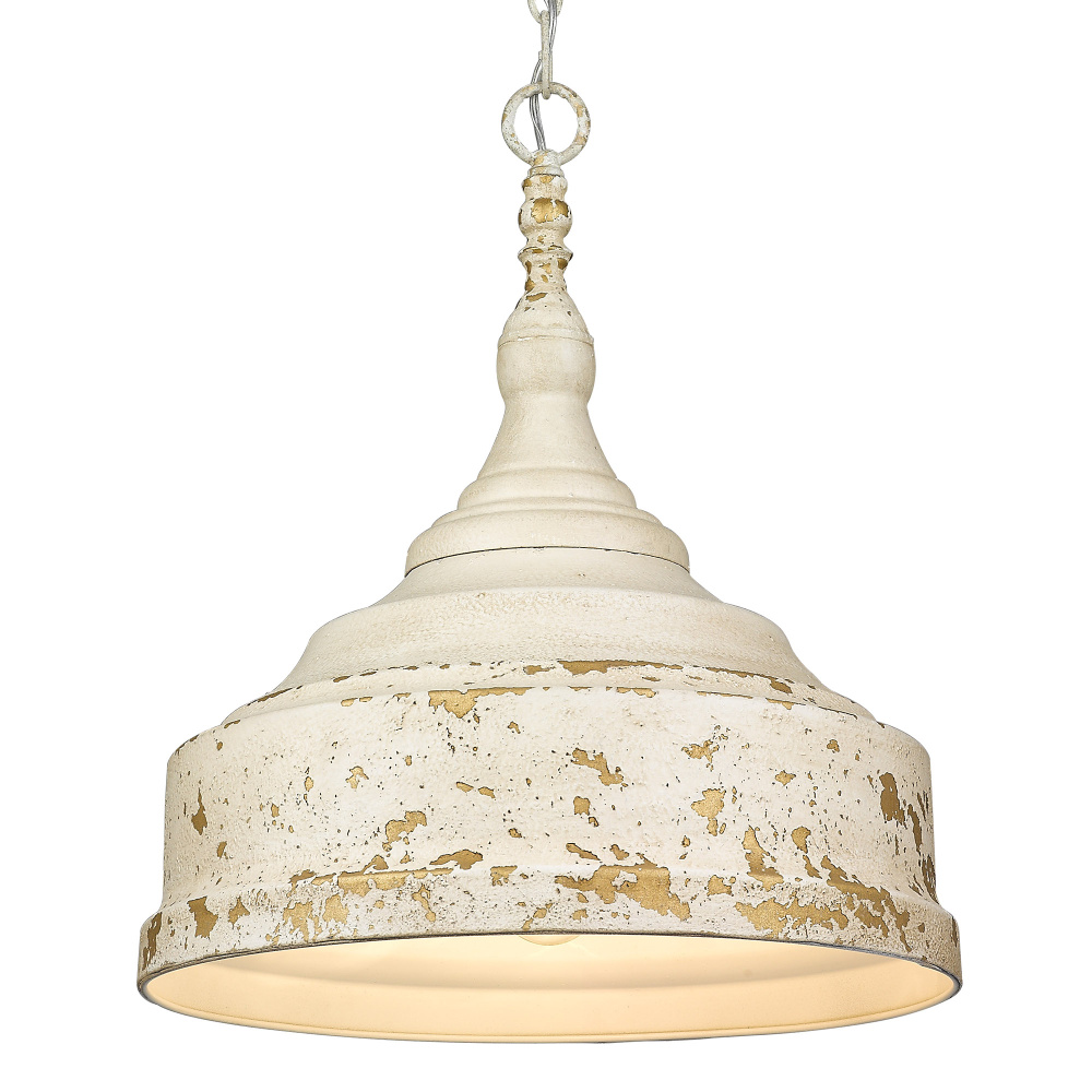 Golden Lighting Keating 3-light Pendant in Antique Ivory